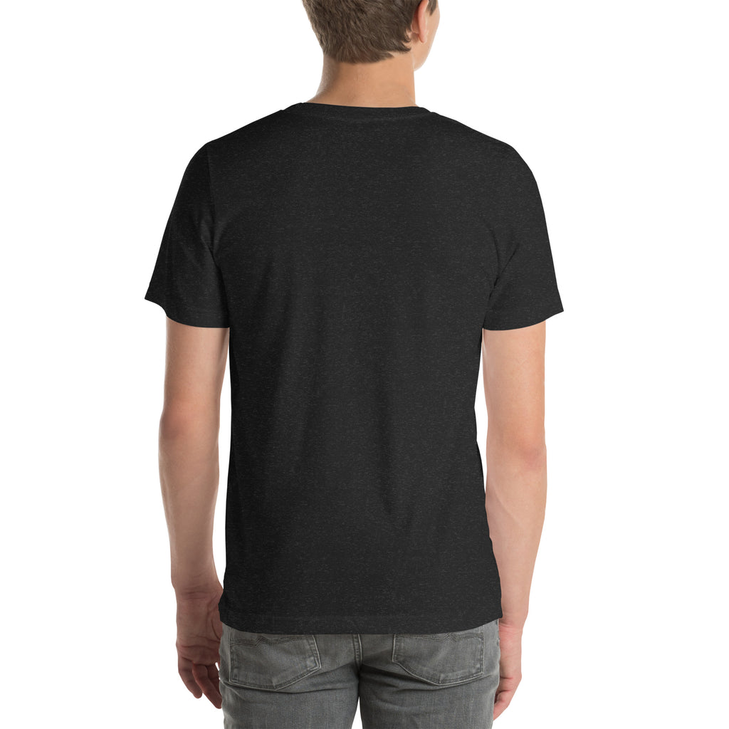 Hamsa Jewish Symbol T-Shirt — Black Heather Back