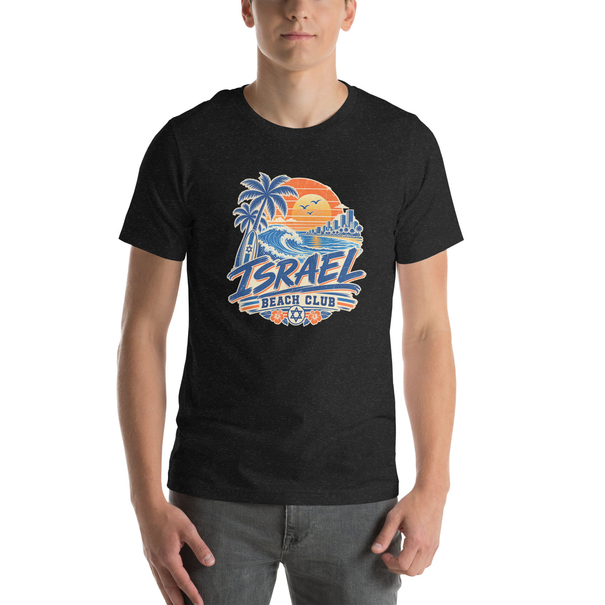Tel Aviv Beach Club T-Shirt — Black Heather