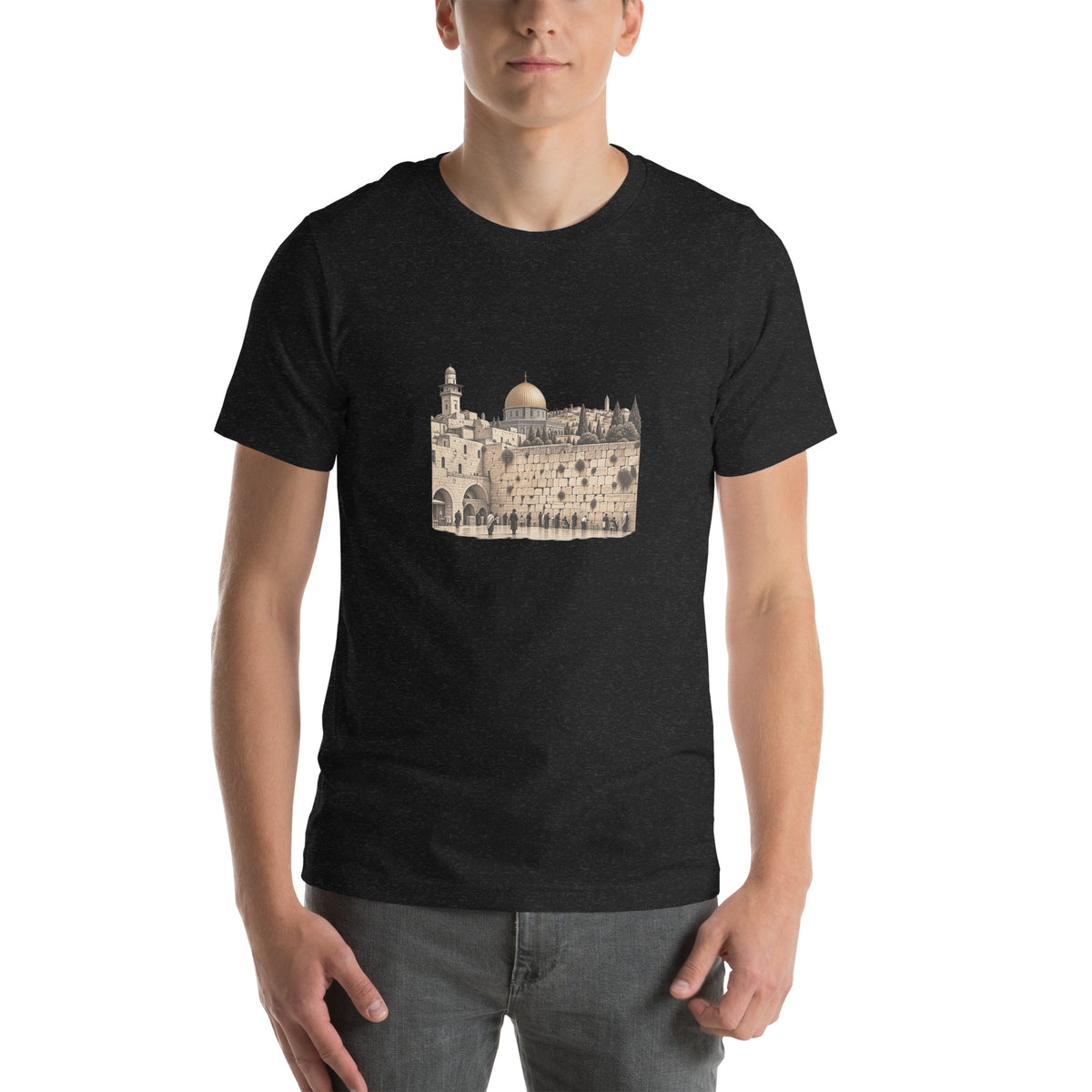Western Wall Silhouette T-Shirt — Black Heather