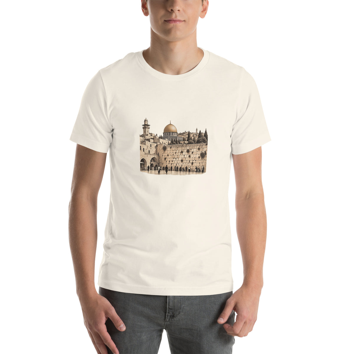 Western Wall Silhouette T-Shirt — Vintage White