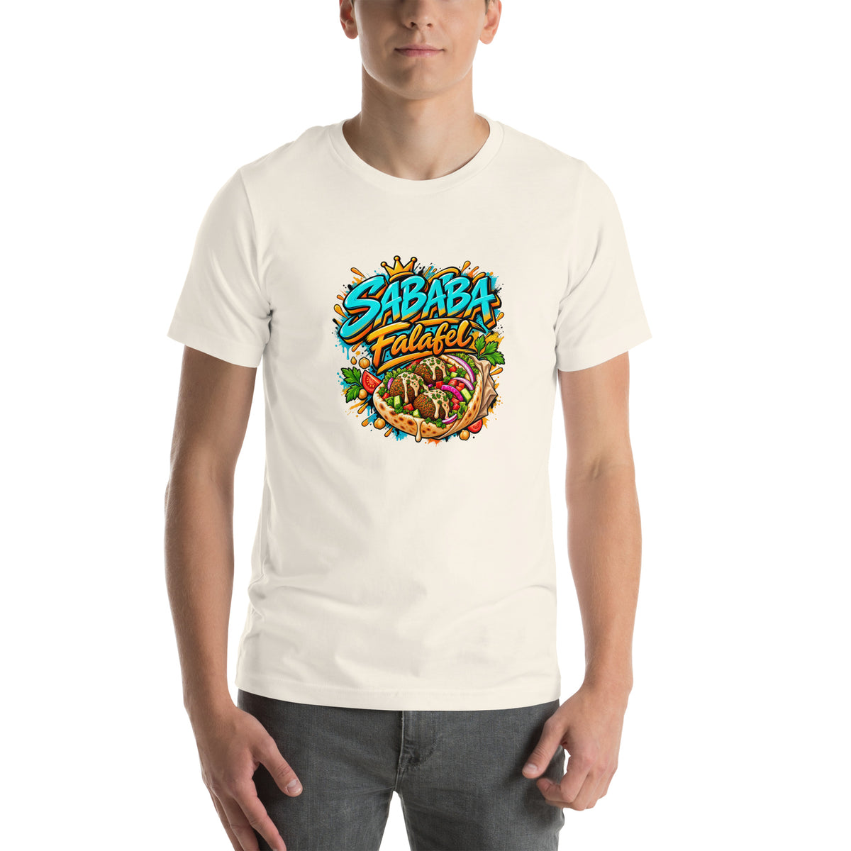 Sababa Falafel T-Shirt — Vintage White