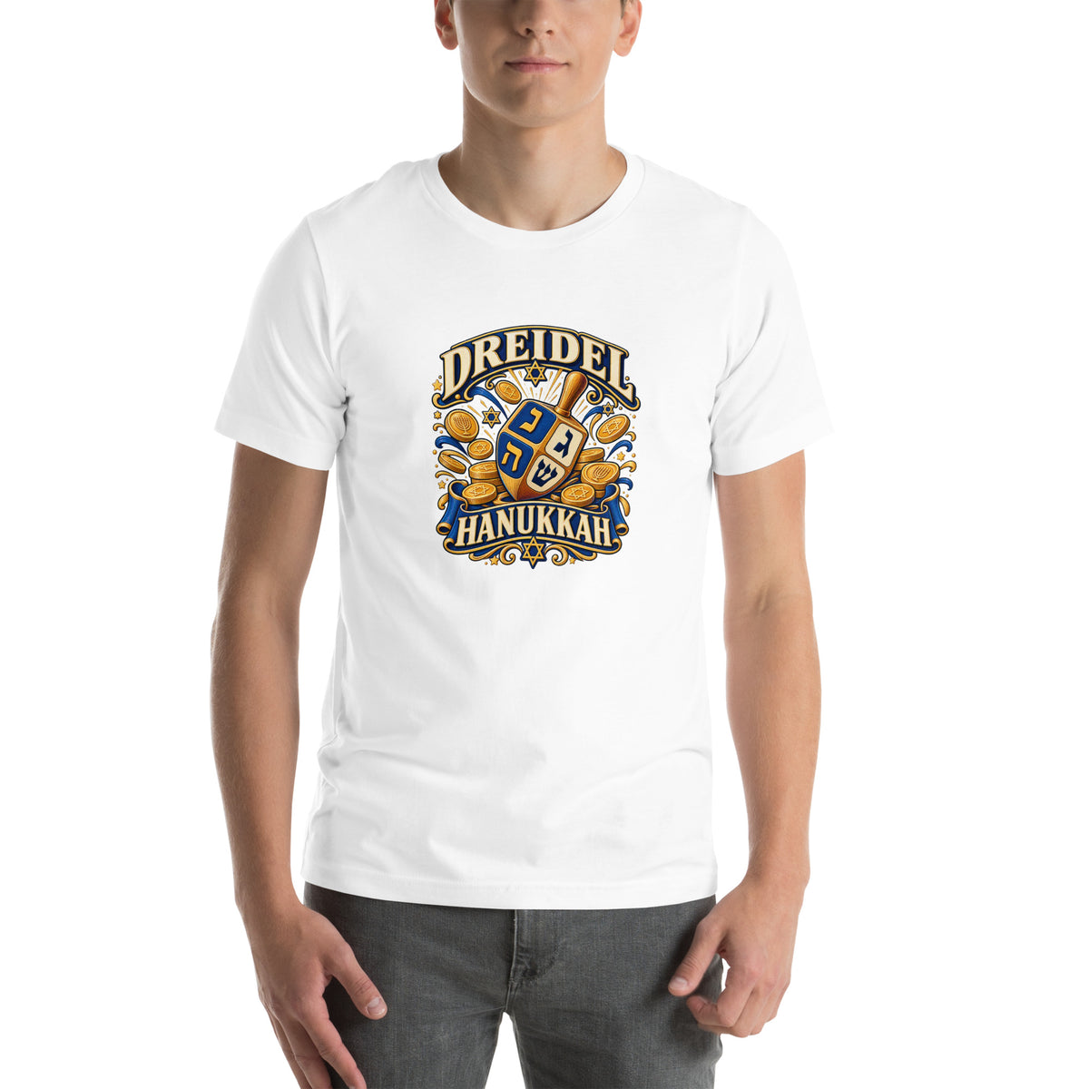 Hanukkah Dreidel T-Shirt — White